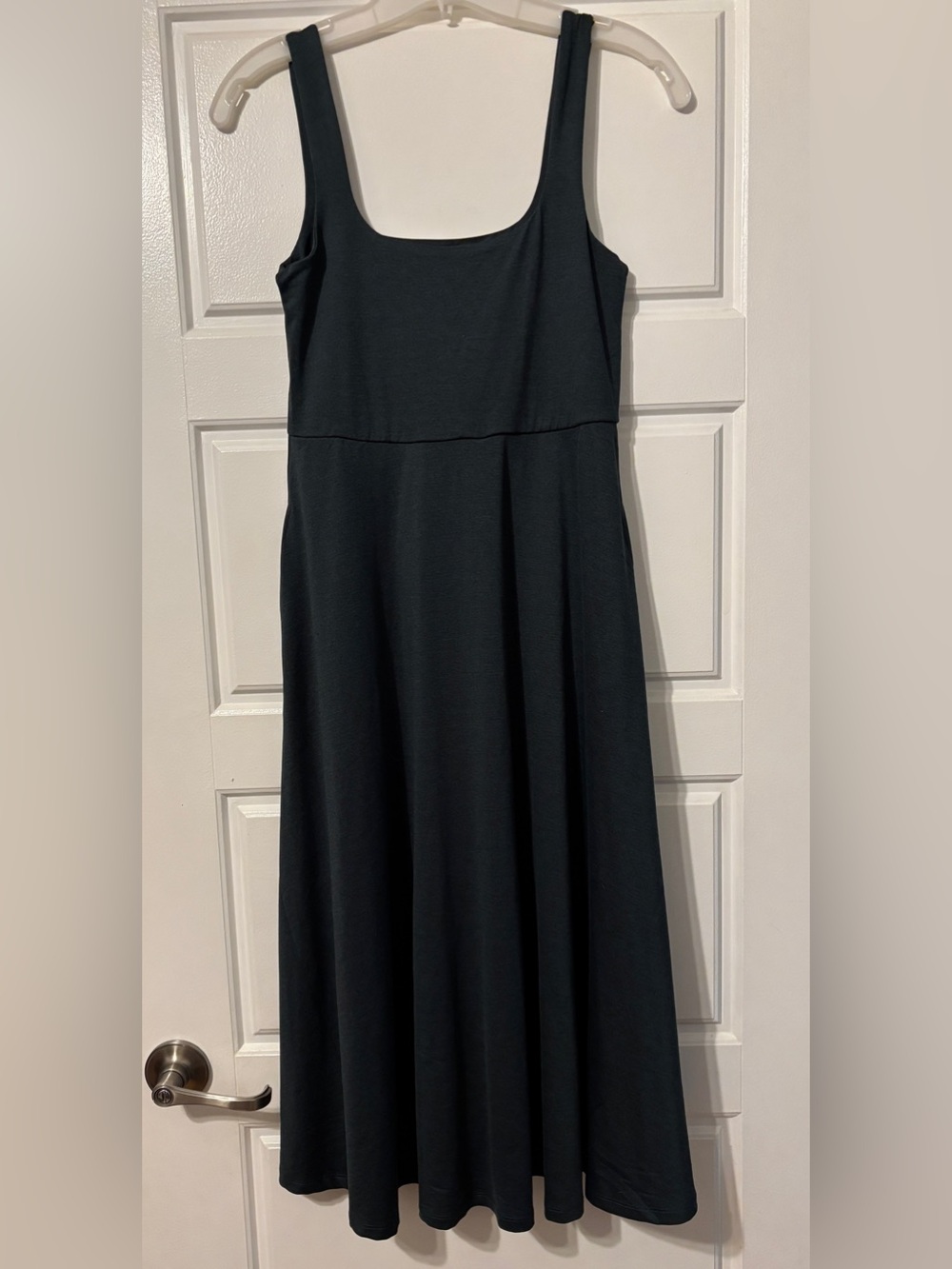 Quince Women’s Flowknit Breeze Fit & Flare Dress Heather Green Size Small NWT